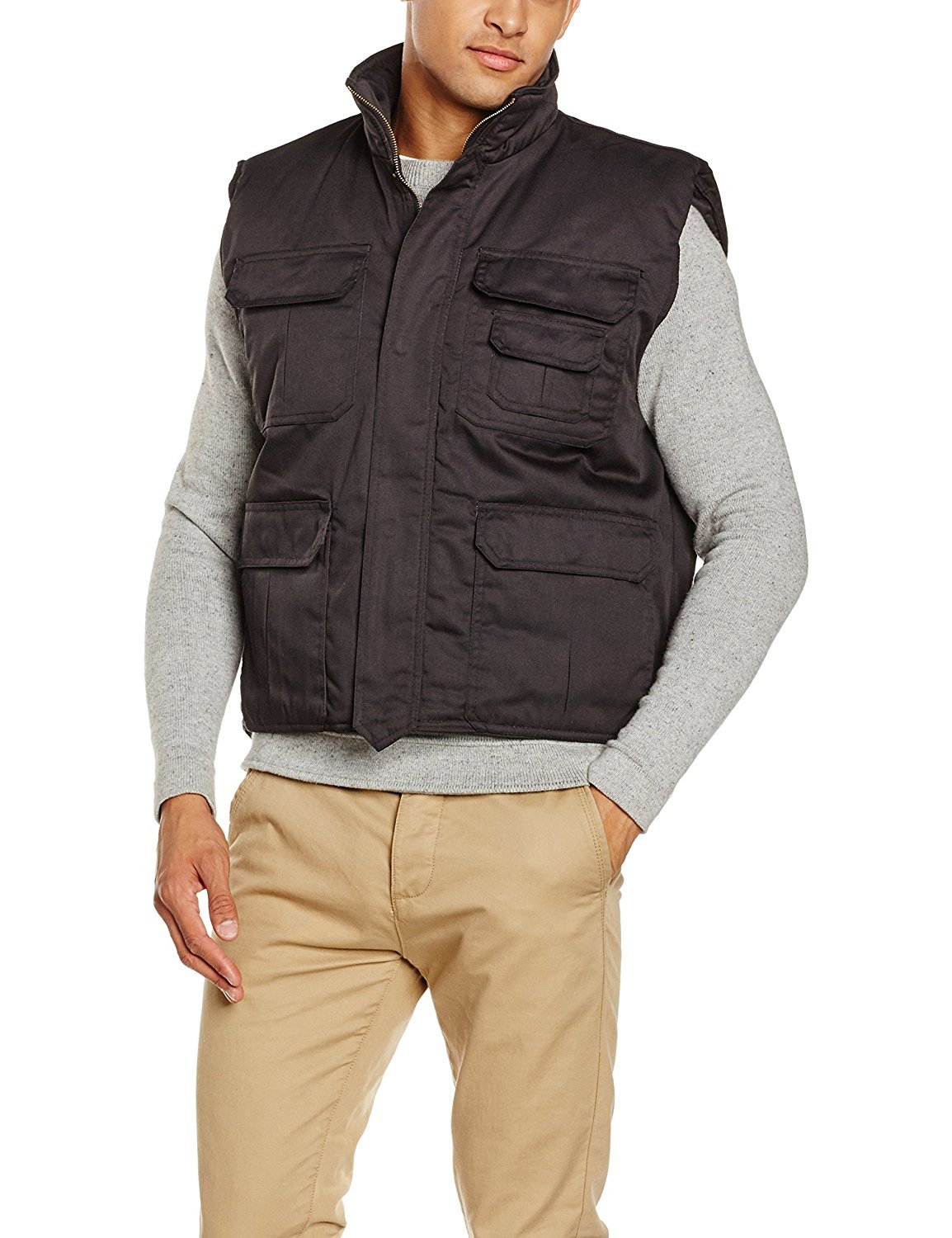 Mil-TecBody Warmer Padded Gilet Mens Vest Fishing Jacket Black Size XXL