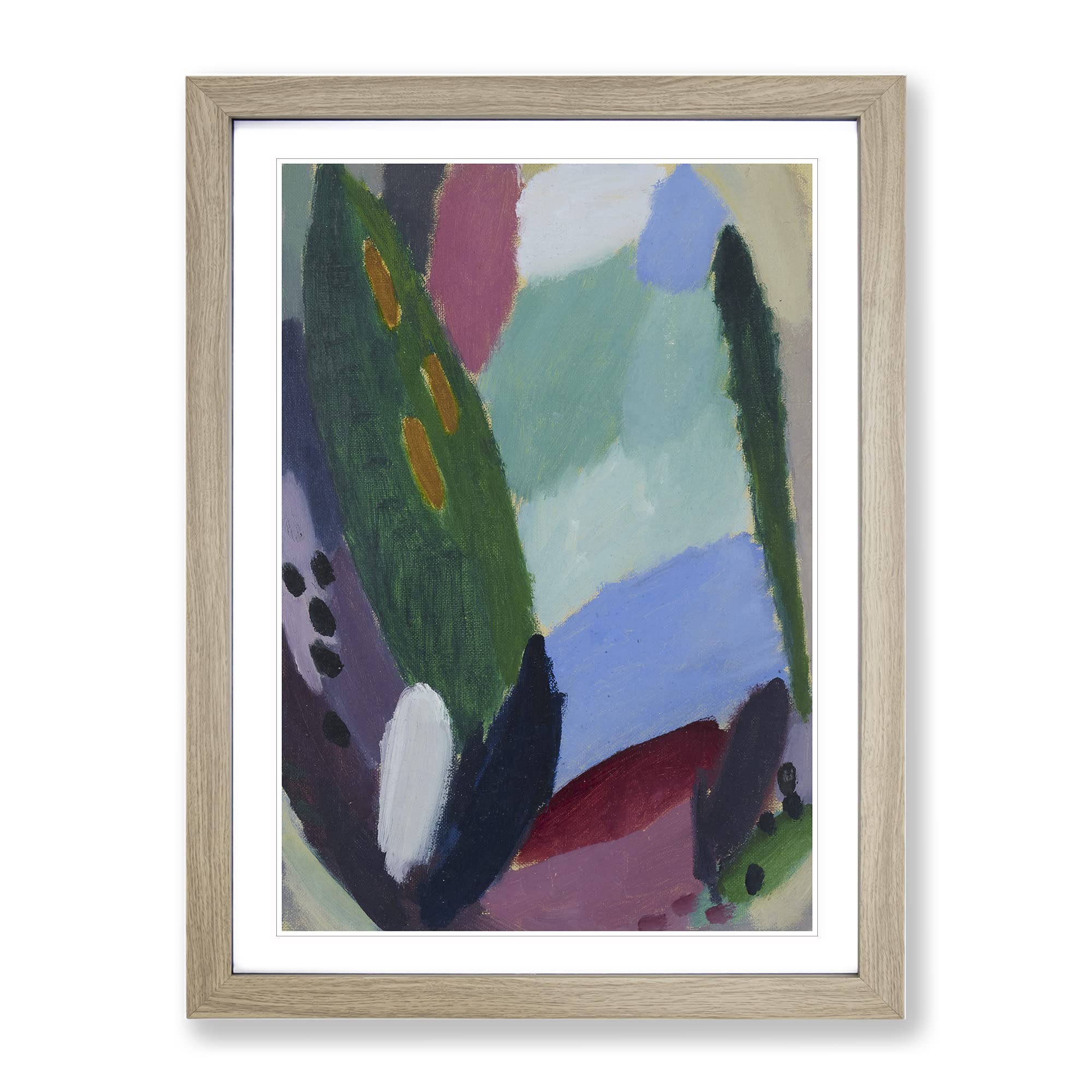 Landscape Variation Vol.1 By Alexej Von Jawlensky Classic Painting Framed Wall Art Print, Ready to Hang Picture for Living Room Bedroom Home Office Décor, Oak A3 (34 x 46 cm)