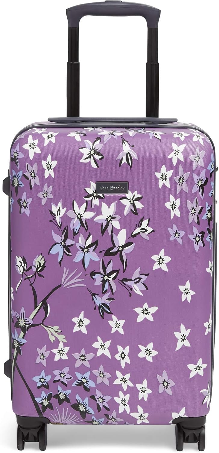 Vera Bradley Hardside Rolling Suitcase Luggage, Lavender