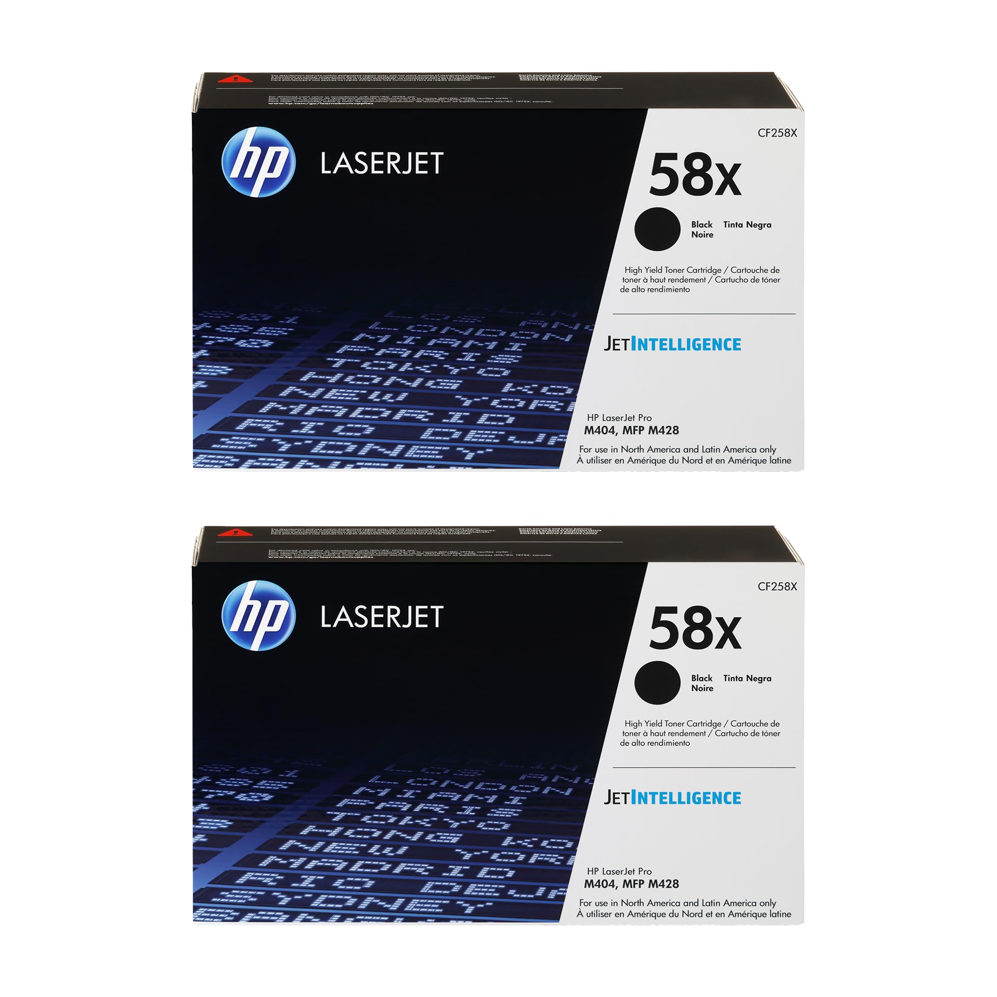HP 58X (CF258X) Original Cartridge Black Toner 2-Pack for M404/M406/M428