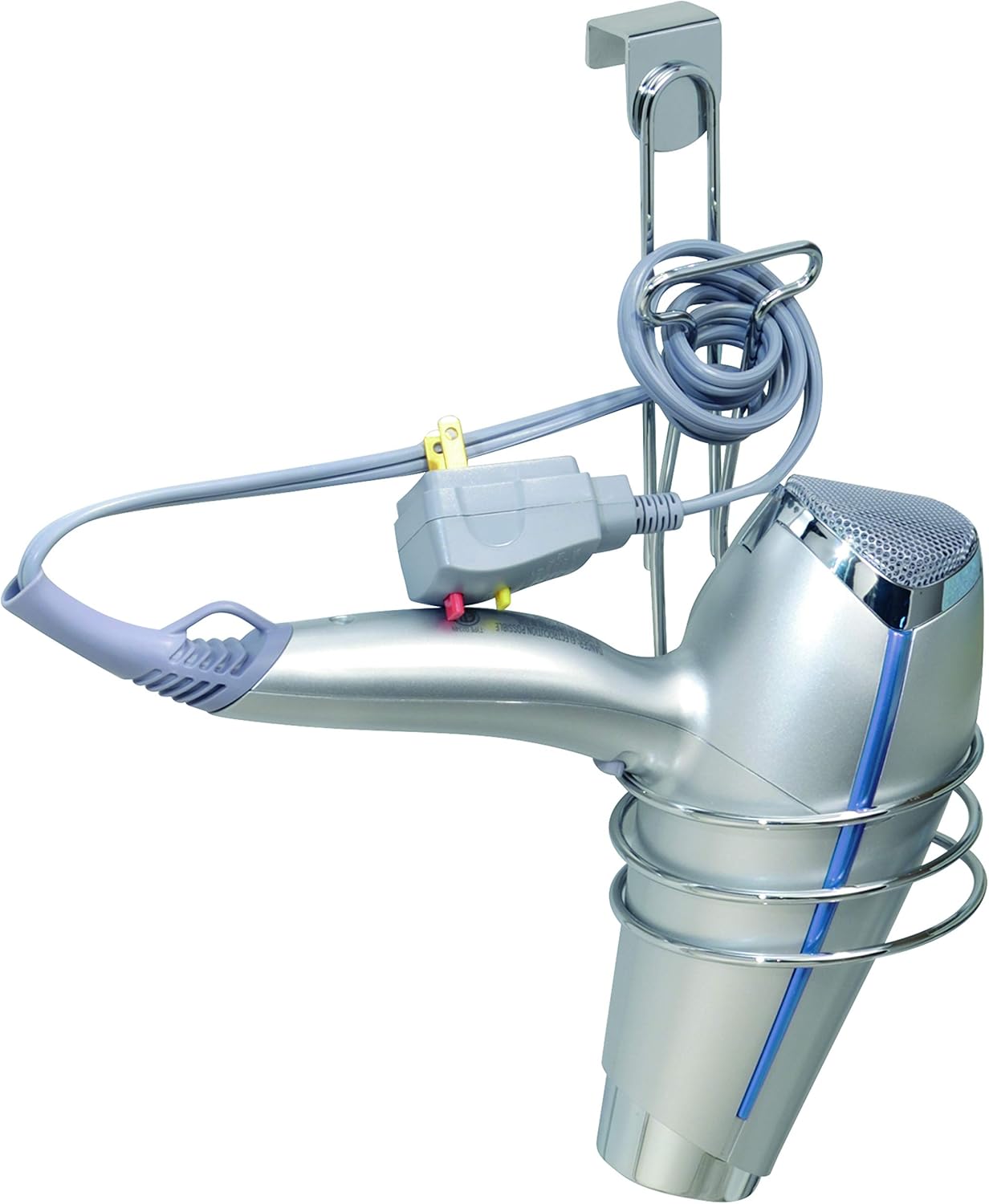 iDesign Classico Metal Hair Dryer Holder, Holster for