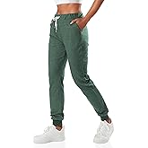GIVON Women's Jogger Pants 9/10 Length Slim Fit Lightweight Sweat Pants with Pockets for Yoga Gym Workout Sweatpants