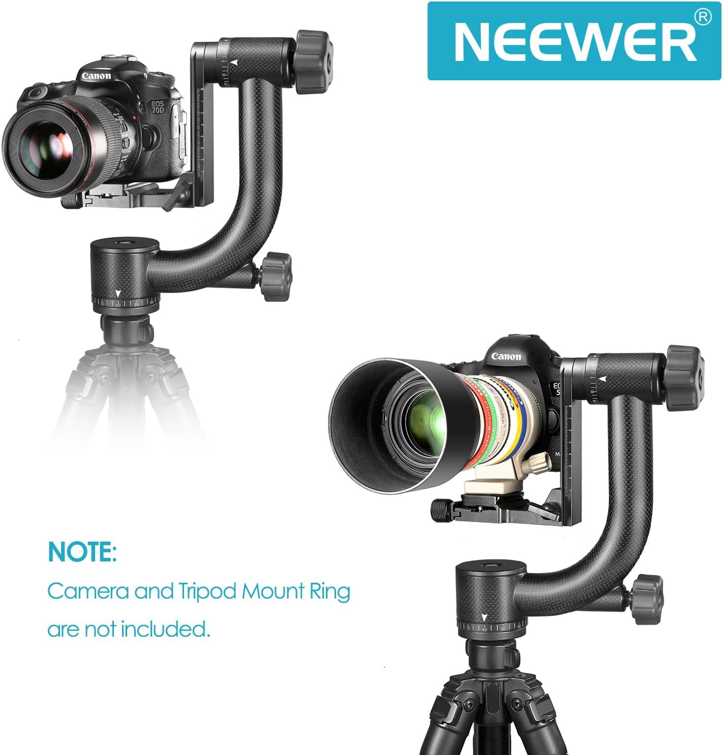 Tripod Heads Electronics Neewer Professional Metal Gimbal Tripod Head