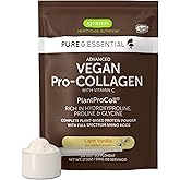 Igennus Advanced Vegan Vanilla Collagen Peptide Powder, Enhanced with Glycine, Proline & Hydroxyproline & Cofactor Vitamin C, Non GMO, Vegetarian Plant Based Collagen Powder Booster, 35 Servings