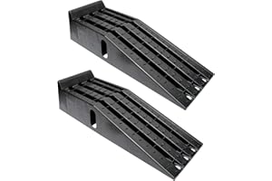 BISupply Vehicle Service Ramp Set – 6.3in Car Lift 2 Ton Heavy Duty Truck Ramps for Vehicle Maintenance, 2 Pack