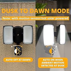 UME 19W LED Flood Light Motion Sensor Outdoor, 2