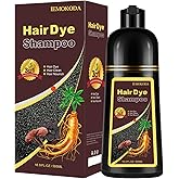 Dark Brown Hair Dye Shampoo 3 in 1 for Gray Hair, Long-lasting & Natural Hair Color Shampoo, Herbal Ingredients Natural Shampoo Hair Dye Effect in Minutes, Gifts for Men Women 500ml