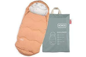 Voksi Explorer Stroller Footmuff, All Natural Wool and Down, Universal Fit, Product of Norway, 5 Colors