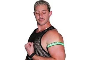 House Of Rave Rechargable LED Armband, Choker for Festival Outfit - Futuristic Cyber Punk Rave Accessory for Men, Women… (Green - Style 1)