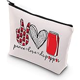 VAMSLL Pep Themed Gift Soda Social Club Gift Soda Addict Gift Dr Zipper Pouch Makeup Bag (Love Pep)