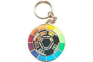Langjitianya Color Wheel Pin Enamel brooch Spinning Wheel Christmas Gift art pin backpack lapel kawaii pins