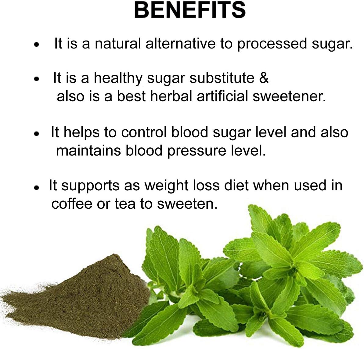 Stevia Leaf Powder (Stevia Rebaudiana) Unprocessed Stevia Sugar