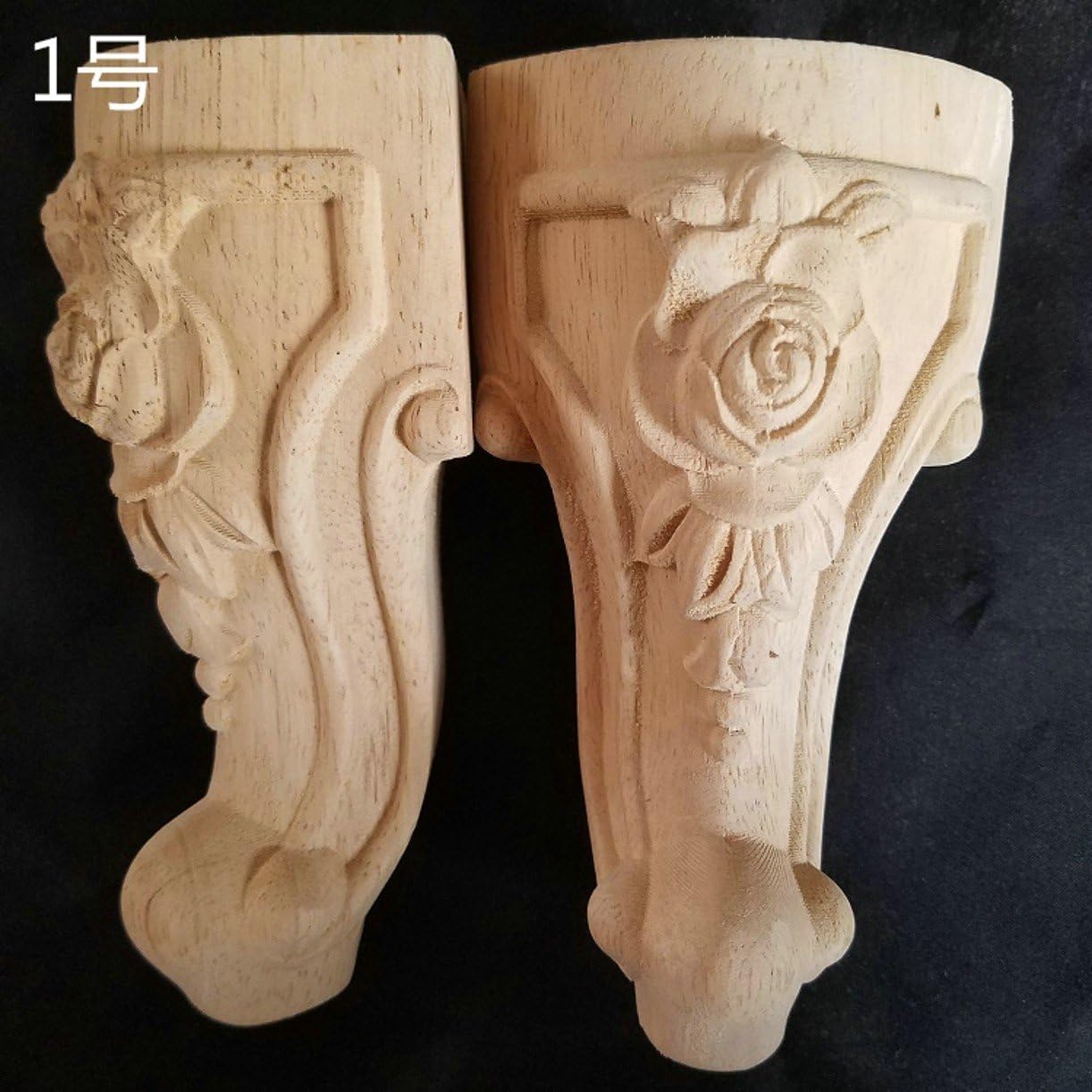 Welliestr Set Of 4pcs Decorative Furniture Leg Decor Carved Wooden Bed Applique Woodcarving Cabinet Foot Unpainted Miniatures Decal Wood Furniture Amazon Ca Home Kitchen