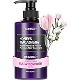 KUNDAL Honey & Macadamia Natural Conditioner, Korean Hair Care Damage Repair, Deep Hydration, Long Lasting Fragrance, with Honey, Argan Oil, Macadamia Oil 16.9fl oz (Baby Powder), Stocking Stuffers