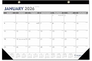 GuassLee Desk Calendar 2026-2027 - 18 Monthly Desktop Calendar 17" x 11.5" Runs from January. 2026-June. 2027 with Julian Dates for Students Family Office Easy Planning