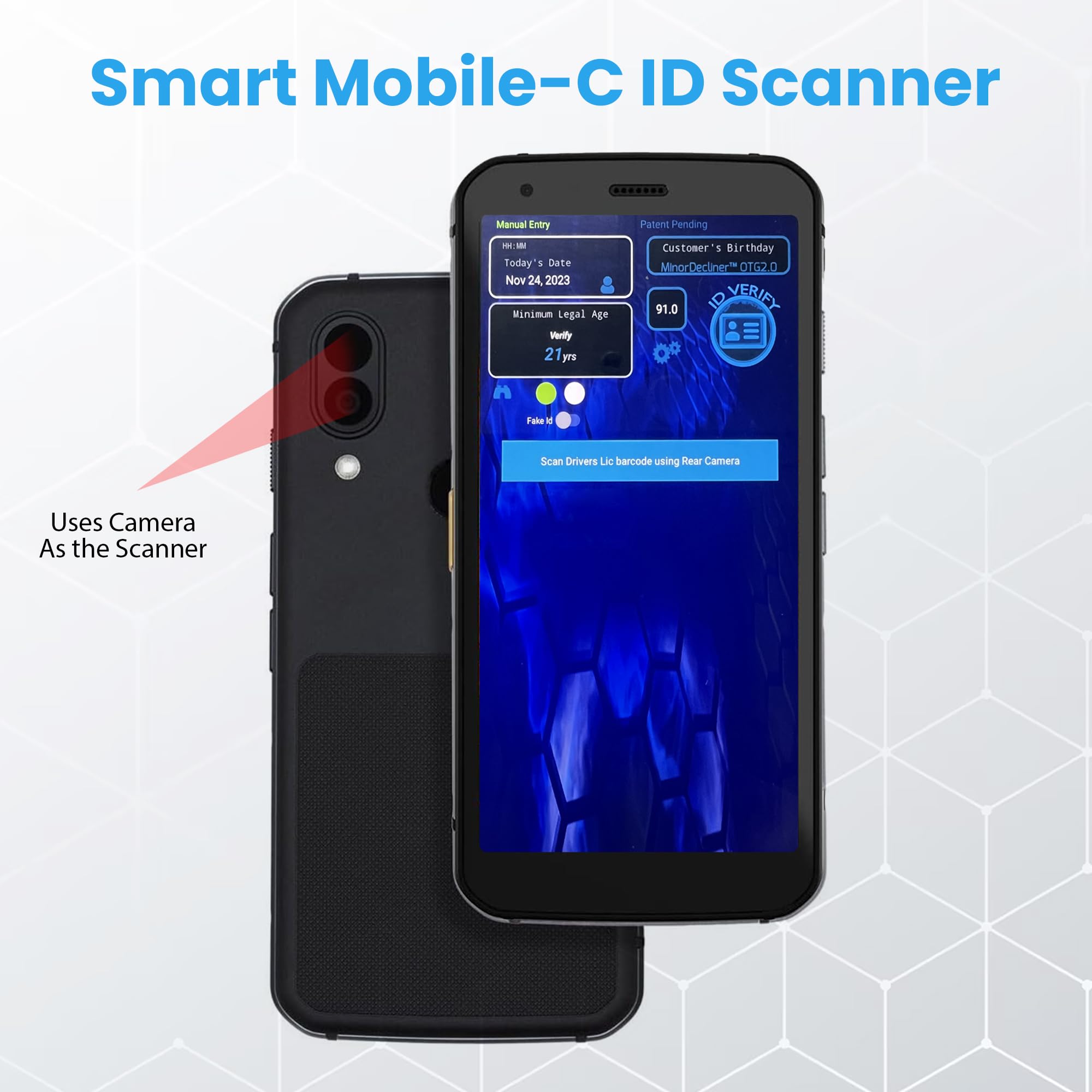 Mobile ID and Passport Scanner for Bars & Clubs - Easy to Use ID Checker for Your Business That Detects Expired IDs & Underage Customers – Works in All 50 States - Includes Optional Fake ID Detection