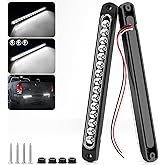 PSEQT 10" 15 LED Trailer Identification Light Led Running Reverse Backup Tail Light Bar Strip White Truck Rear Side Marker Li