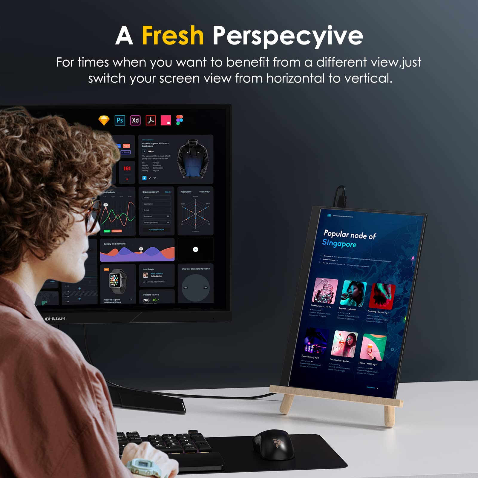 MNN 2.5K Portable Monitor 13.3