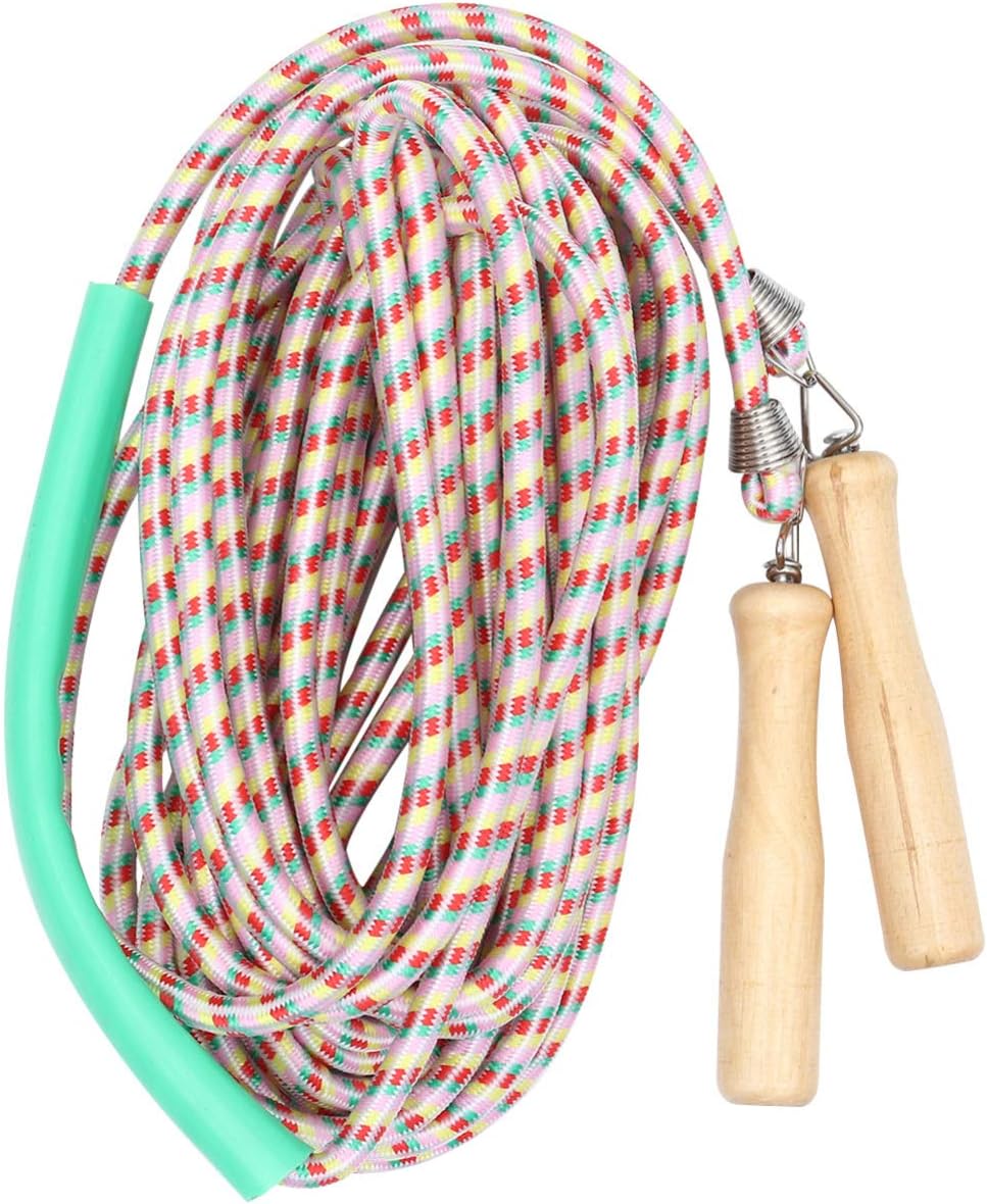 Garneck Jump Skipping Ropes Wooden Handle Jumping Rope for
