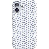 Casely iPhone 16 Case | Lovebug | Blue Hearts | Compatible with MagSafe | Classic Ultra Slim Design