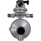 Fairview GR-9984 RV Camper LP Propane 2-Stage Automatic Changeover Regulator &ndash; Dual Tank Auto Changeover, 345,000 BTU, 11" WC, 3/8" NPT Outlet, 1/4" Inverted Flare Inlets, 8" x 4" x 3"