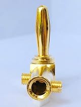 Goaycer 90 Degree Banana Plugs 24K Gold Plated 4mm Connector 12 Pack view 3