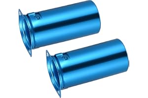 MECCANIXITY 9pin Ceramic Vacuum Tube Socket Valve 53mm Aluminum Shield for 12AX7 12AU7 ECC83 ECC82 Tube,Blue pack of 2