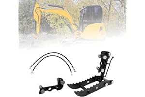 KUNCAIISH Hydraulic Thumb Clip Attachment with 2 Hydraulic Hoses, Mechanical Thumb Clip Attachment for Mini Excavators, Digge
