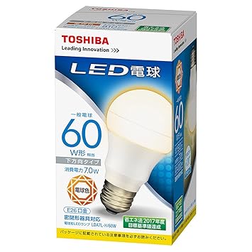 【クリックで詳細表示】東芝 LED電球 一般電球形 810lm(電球色相当)TOSHIBA LDA7L-H/60W