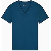 Armani Exchange Men's Basic Pima V Neck Tee, Reflecting Pond, X-Small