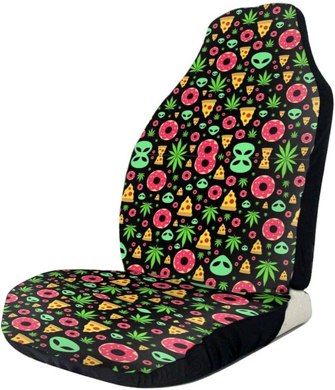 Amazon.com : WINCR Car Seat Covers Leafs Donuts Pizza Slices Aliens