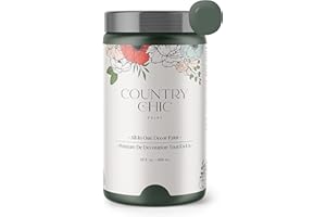 COUNTRY CHIC PAINT Chalk Style Paint - for Furniture, Home Decor, Crafts - Eco-Friendly - All-in-One - No Wax Needed (Hollow Hill [Dark Green], Quart (32 oz))