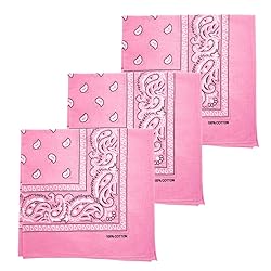 MDSTYLE 3 PCS 100% Cotton Bandana for Men & Women