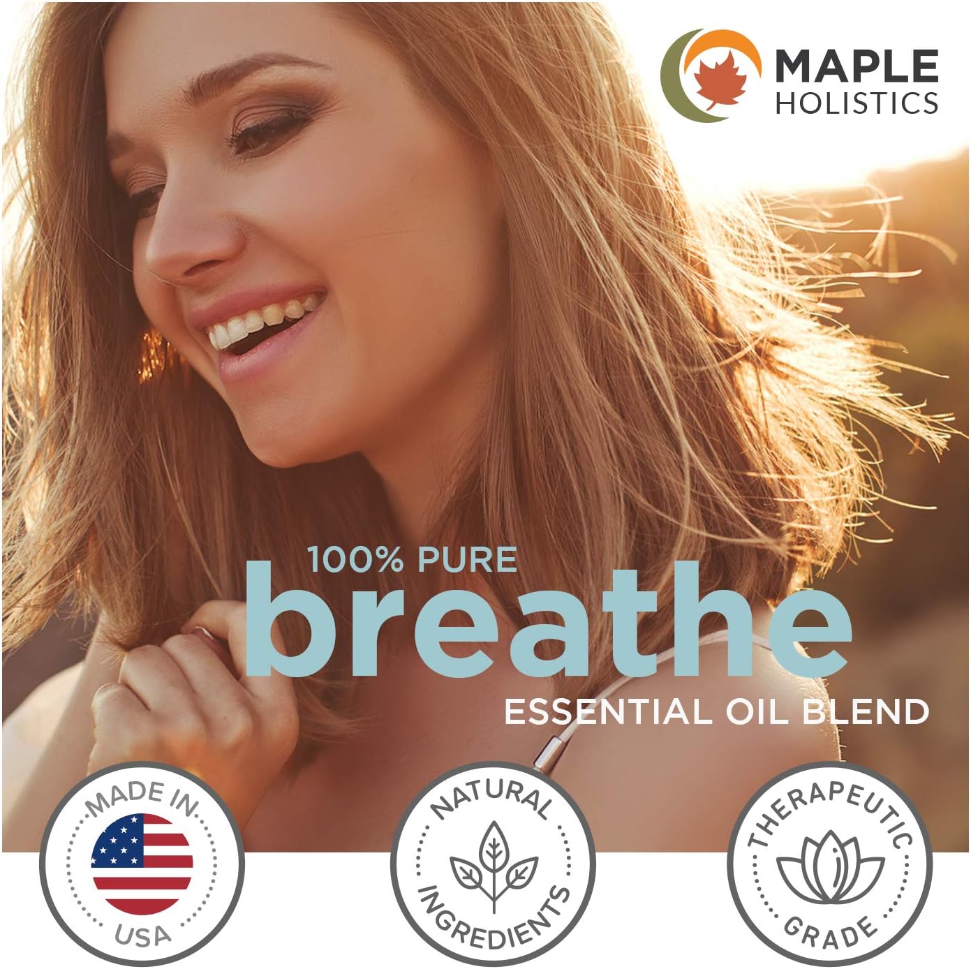 Pure Aromatherapy Essential Oil Blends - Eucalyptus Peppermint and Spearmint Breathe Essential Oils for Diffuser - Aromatherapy Oils for Snoring Solution and Natural Anxiety Relief with Tea Tree Oil: Health & Personal Care