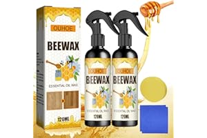 GENERIC Natural Micro-Molecularized Beeswax Spray Beeswax For Wood The Original Bees Wax Furniture Ppolish And Cleaner Beeswax Polish Spray for Care Wooden Furniture(2PCS)