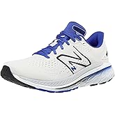 New Balance Men's Fresh Foam 860 V13 Running Shoe, White/Marine Blue, 12 Medium