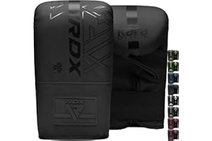 RDX Bag Gloves for Heavy Punching Training, Maya Hide Leather Kara Punch Mitts for Sparring, Boxing, MMA, Muay Thai, Kickboxi