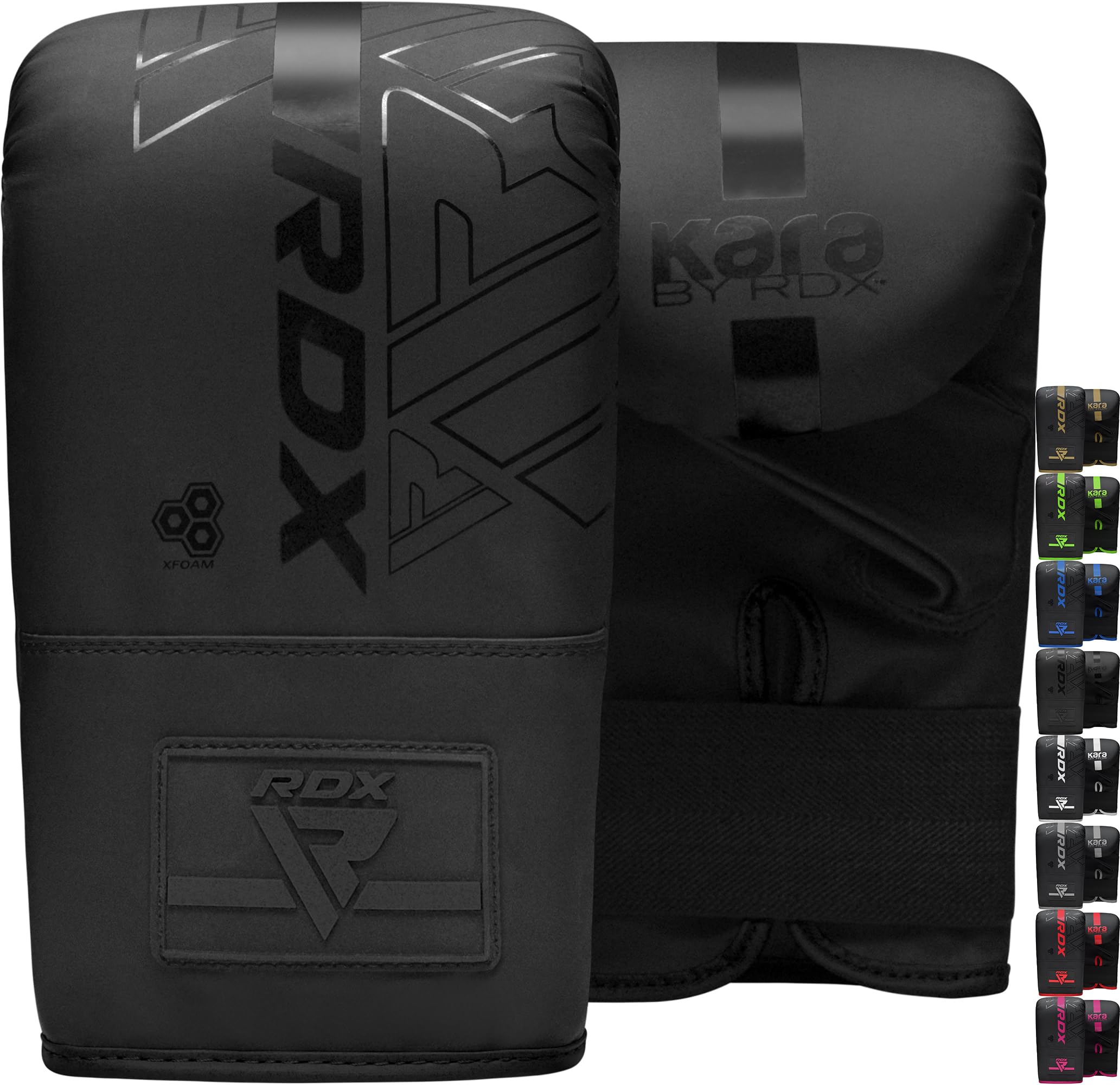RDX Bag Gloves for Heavy Punching Training, Maya Hide Leather KARA Punch Mitts for Sparring, Boxing, MMA, Muay Thai, Kickboxing, Men Women Adults & Kids Focus Pads and Double End Speed Ball Workout
