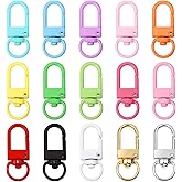 Tupalizy 45PCS Small Metal Lobster Claw Clasps Lanyard Clips Swivel Snap Hooks for Key Chains Purses Straps Bag Charms Dog Tags Zipper Jewelry Making Connector DIY Craft Projects,32mm, Mixed Color