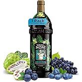 TAHITIAN NONI Juice by Morinda, Authentic Pure Noni Fruit Juice, 1L Bottle | Original Noni fruit blend from Tahiti, blueberry and grape extracts, resveratrol, all-natural juice,wellness drink, 1L bottle