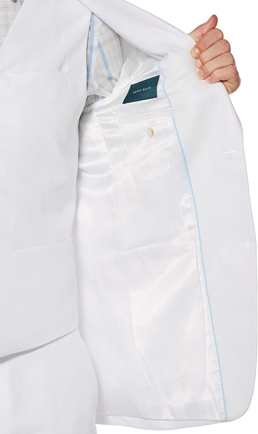 Perry Ellis Men's Linen Suit Jacket, Bright White, 42/Large at  Men’s Clothing store