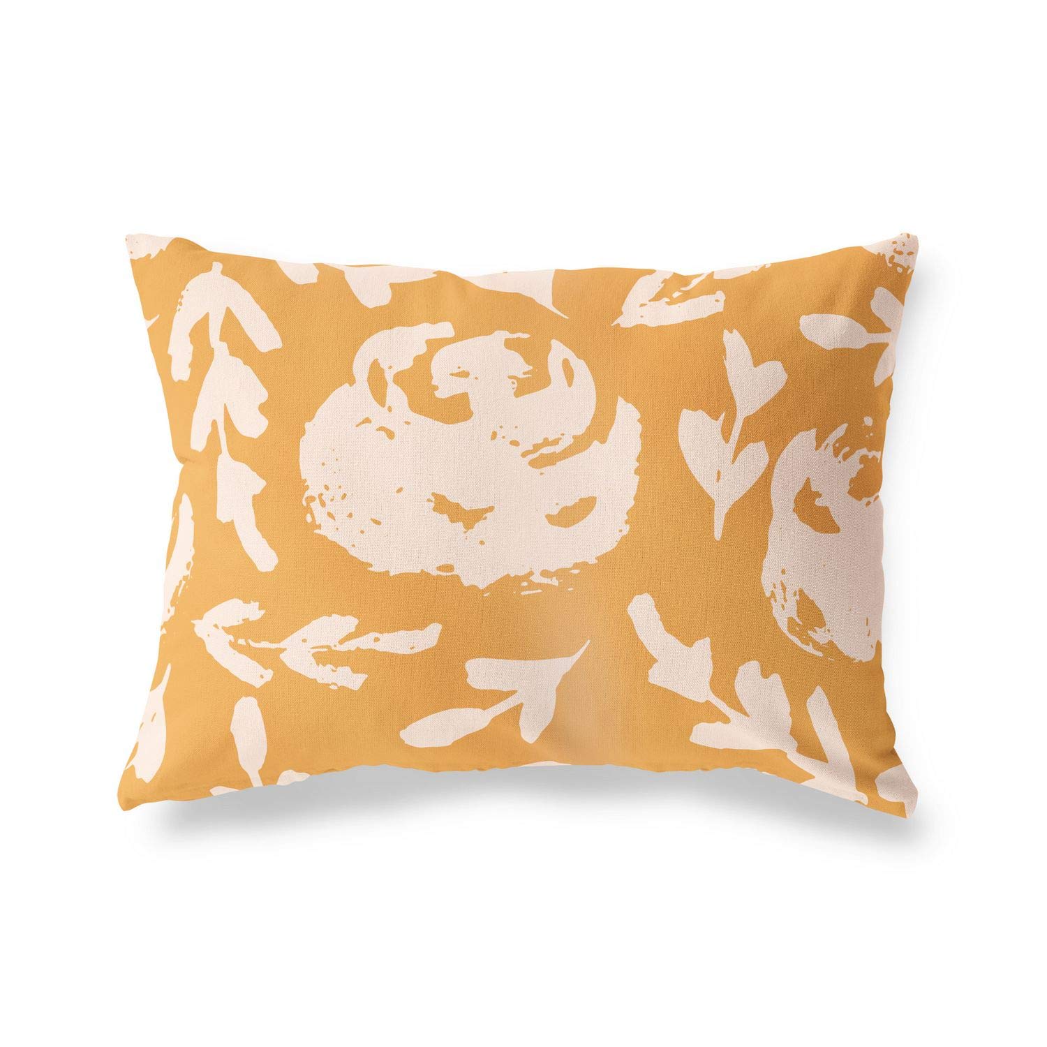 BonaMaison Decorative Cushion Cover, Orange-Off White Throw Pillow Covers, Home Decorative Pillowcases for Livingroom, Sofa, Bedroom, Size: 45X60 Cm - Designed and Manufactured in Turkey
