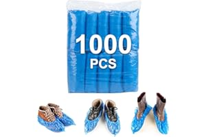 BIERBEAR 1000 PCS (500 Pairs) shoe covers disposable,booties for shoes covers,disposable shoe covers for indoors,plastic boot covers disposable,suitable for real estate, travel, construction, and workplaces.