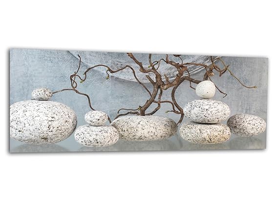 KD Dsign+ XXL Glasbild AG312500346 MURAL FENG SHUI BONSAI 125 x 50 cm/WANDBILD Deco Glass/Handmade