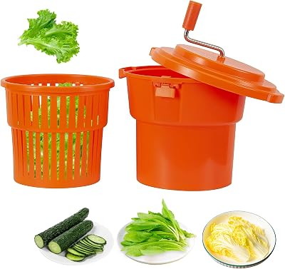 Hakka Brothers 10L Commercial Salad Spinner Lettuce Dryer Large 4 Heads