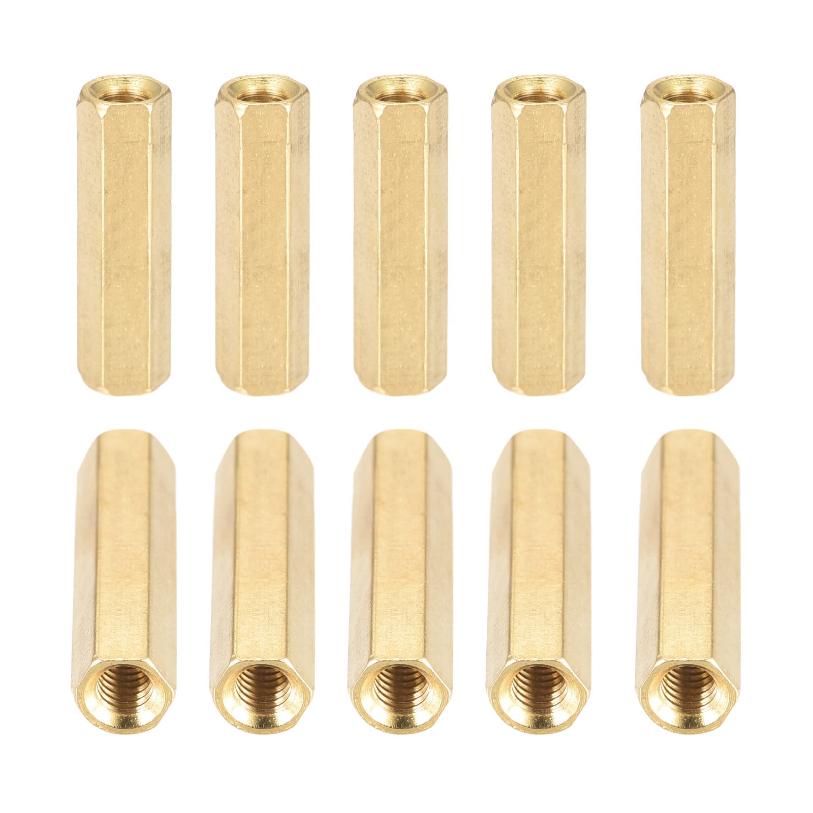DTGN M4x20mm(DxL) - Hex Standoff Spacer Nuts -15Pack- Good for Electronic Machine - Female Brass Coupling Screws