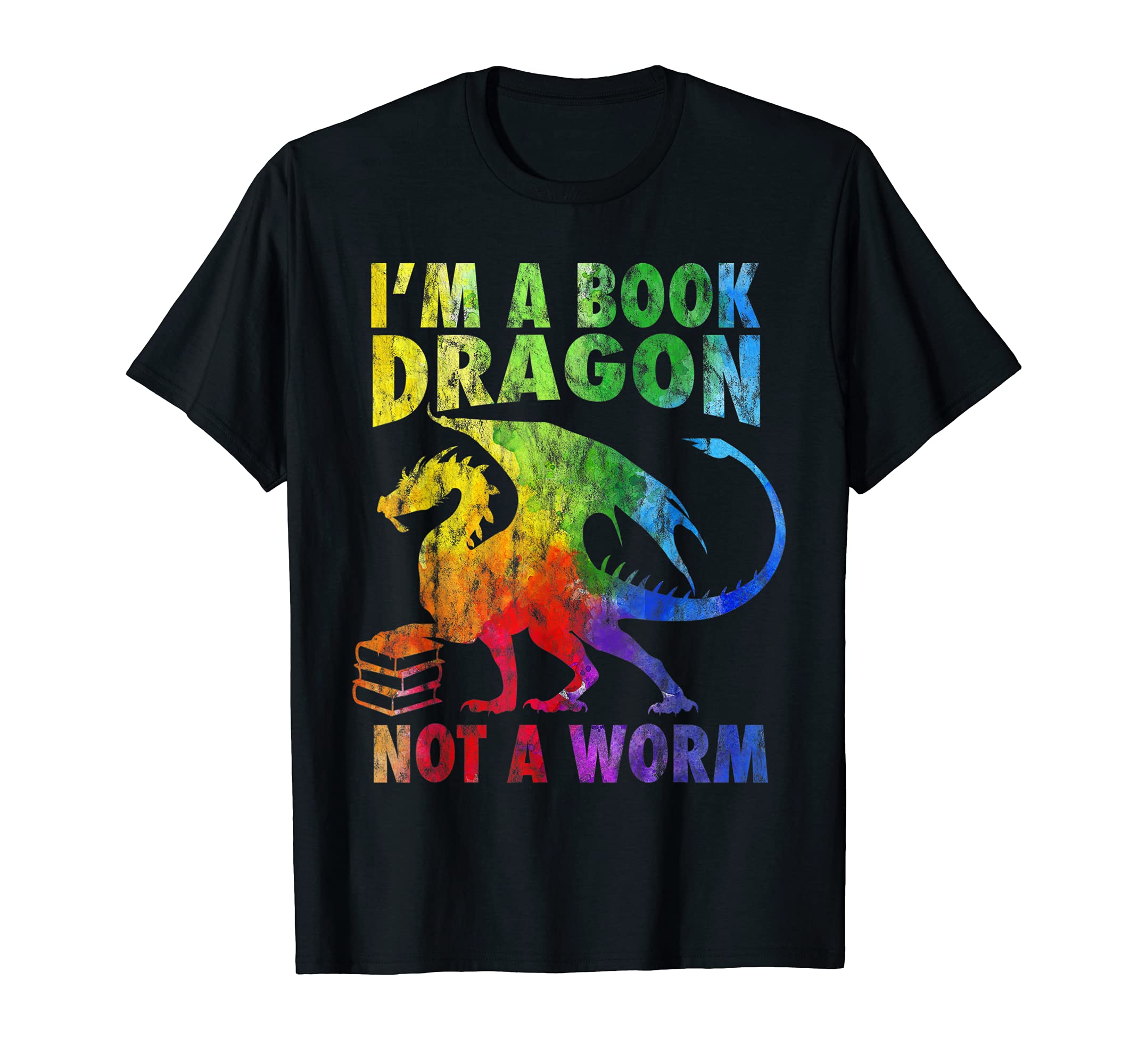 Book Dragon not a Book Worm Dragon lovers Reading Gifts T-Shirt