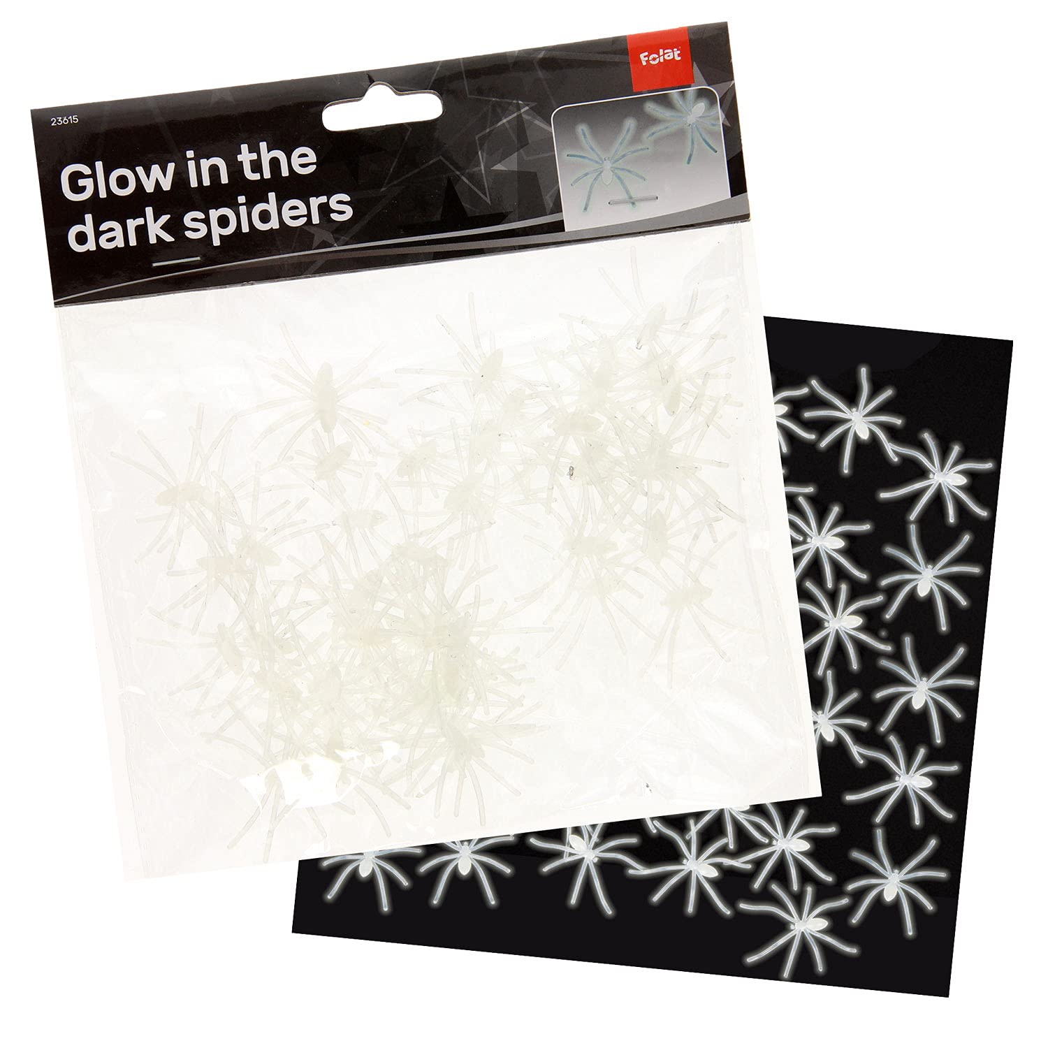 Folat - Glow in the Dark Spiders - 50 pieces