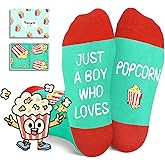 HAPPYPOP Food Socks for Kids - Hot Dog Ramen Gifts for Boys Girls, Taco Popcorn Socks