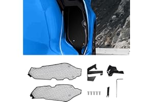 BILLFARO 2PCS Upgrade Side Intake Mesh Grilles Insert,OEM Style Aluminum Driver and Right Passenger Side Radiator Air Intake Vent Guards Mesh Set Accessories for Corvette C8 Stingray Z51 2020+